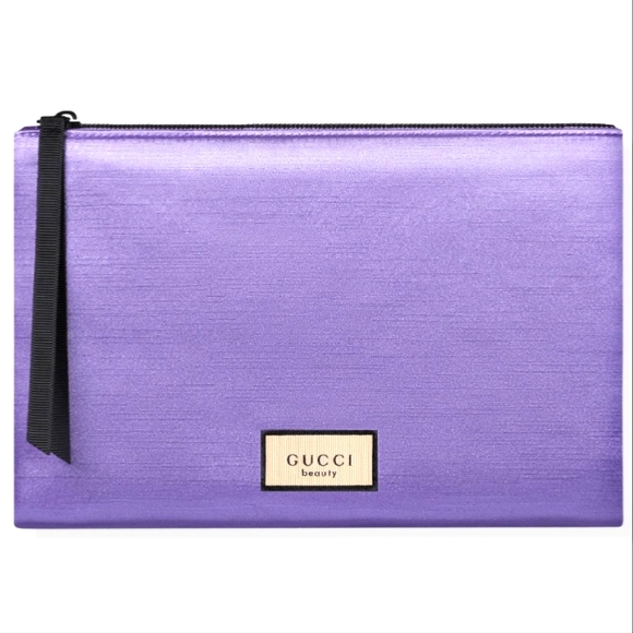 ⚜️GUCCI BEAUTY COSMETIC LAVENDER FLORA POUCH NWOT ♡ - Picture 1 of 5